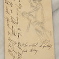 Lot 110 - Single Antique Postcard, Hand Drawn Pencil Sketch Of A Police Officer Beating, Arresting A Man, Postmarked 1909