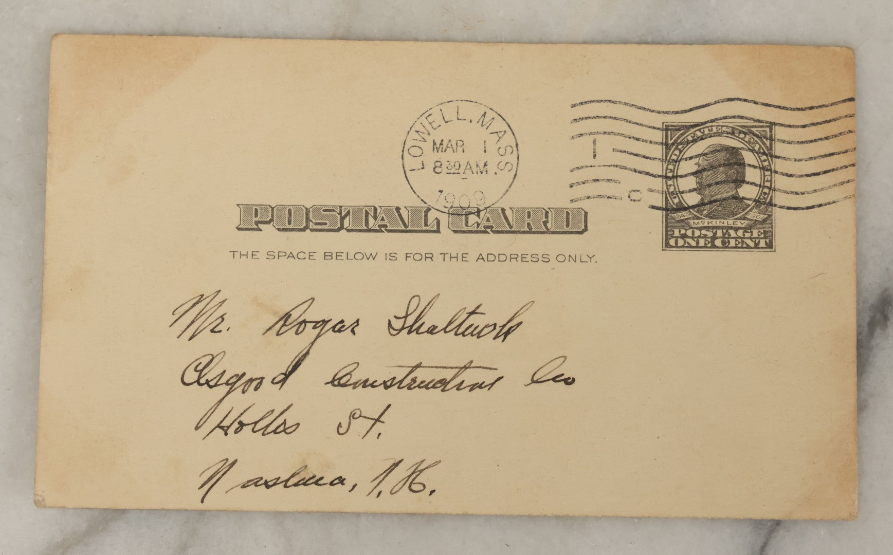 Lot 110 - Single Antique Postcard, Hand Drawn Pencil Sketch Of A Police Officer Beating, Arresting A Man, Postmarked 1909