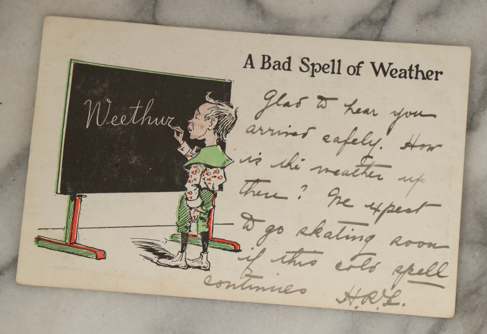 Lot 112 - Grouping Of Nine Antique Comic And Cartoon Postcards Including Painting The Town Red, Drinking, Drunk Hobo Clowns, And More, Early 20th Century