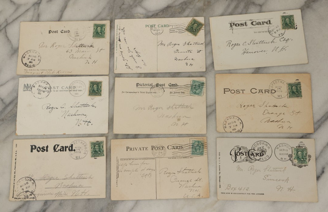 Lot 112 - Grouping Of Nine Antique Comic And Cartoon Postcards Including Painting The Town Red, Drinking, Drunk Hobo Clowns, And More, Early 20th Century