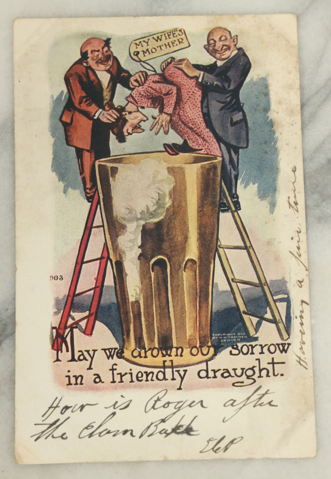 Lot 115 - Grouping Of Nine Antique Postcards Related To Drinking, Drunkenness, Liquor, Etc, Early 20th Century