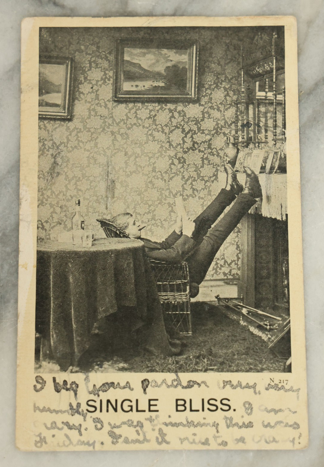 Lot 115 - Grouping Of Nine Antique Postcards Related To Drinking, Drunkenness, Liquor, Etc, Early 20th Century