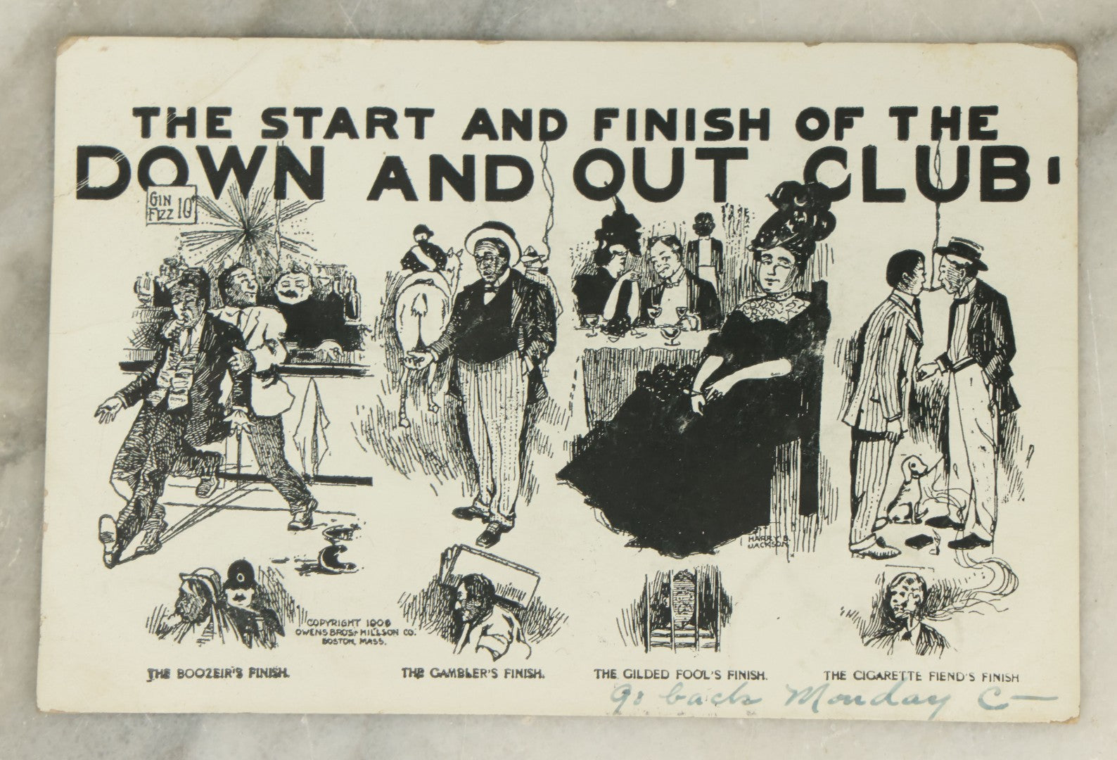 Lot 115 - Grouping Of Nine Antique Postcards Related To Drinking, Drunkenness, Liquor, Etc, Early 20th Century