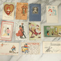Lot 116 - Grouping Of Eleven Antique Postcards Relating To Valentine's Day, Romance, Holidays, Etc., Early 20th Century