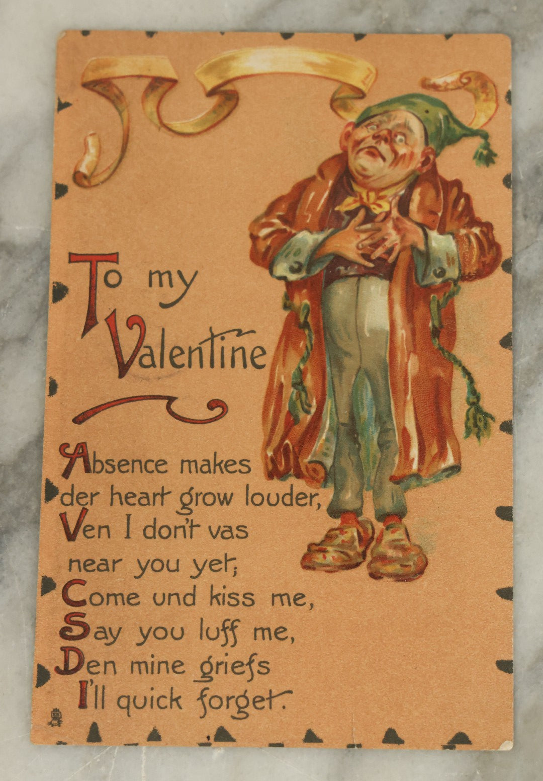 Lot 116 - Grouping Of Eleven Antique Postcards Relating To Valentine's Day, Romance, Holidays, Etc., Early 20th Century