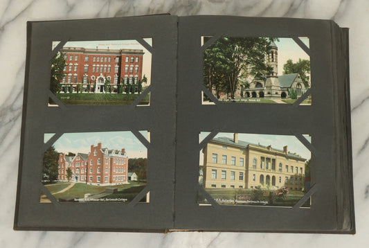 Lot 118 - Large Antique Postcard Album With 125+ Antique Postcards, Mostly Relating To Locations, Landmarks, Including Old Orchard Beach, Maine, Dartmouth College, New Hampshire, Other New England Scenes, All Postcards Pictured