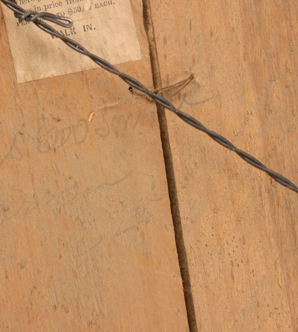 Lot 001 - Antique Victorian Human Hair Work Wreath In Octagon Shadow Box With Paper Label From J.D. Powers' Photograph Rooms, Springfield, Vermont, 20" x 20" x 6"