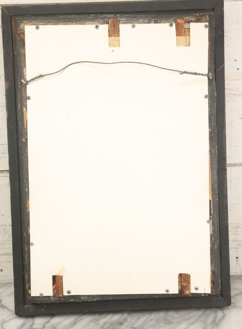 Lot 002 - Antique Victorian Human Hair Work Shadowbox In Ornate Gesso Frame With Bow Designs, Ruffled Surround, Many Beaded Embellishments, 14-5/8" x 20-1/2" x 2-1/2"