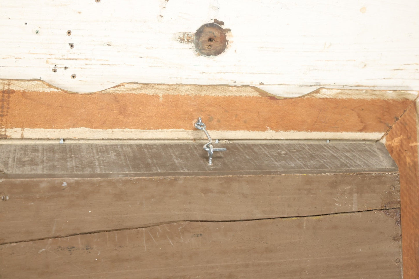 Lot 009 - Antique Victorian Wedding Commemoration Shadow Box With Lace Wedding Veil, Faux Floral Adornments, Cabinet Card Photograph Of Couple At Center, In Gesso Frame, 20-1/2" x 24-1/2" x 3-3/4"