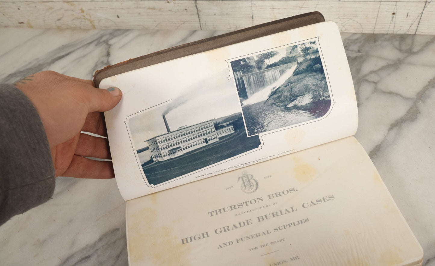 Lot 010 - Antique Thurston Bros. High Grade Burial Cases And Funeral Supplies Casket / Coffin Catalogue, Copyright 1914, South Union, Maine, Printed By Rochester Herald Co., Rochester, New York, 224 Pages