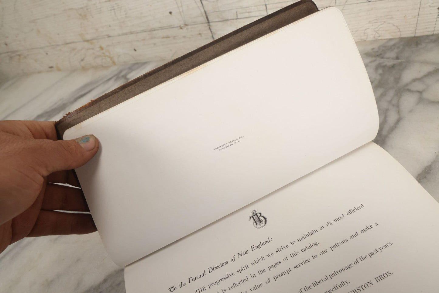 Lot 010 - Antique Thurston Bros. High Grade Burial Cases And Funeral Supplies Casket / Coffin Catalogue, Copyright 1914, South Union, Maine, Printed By Rochester Herald Co., Rochester, New York, 224 Pages