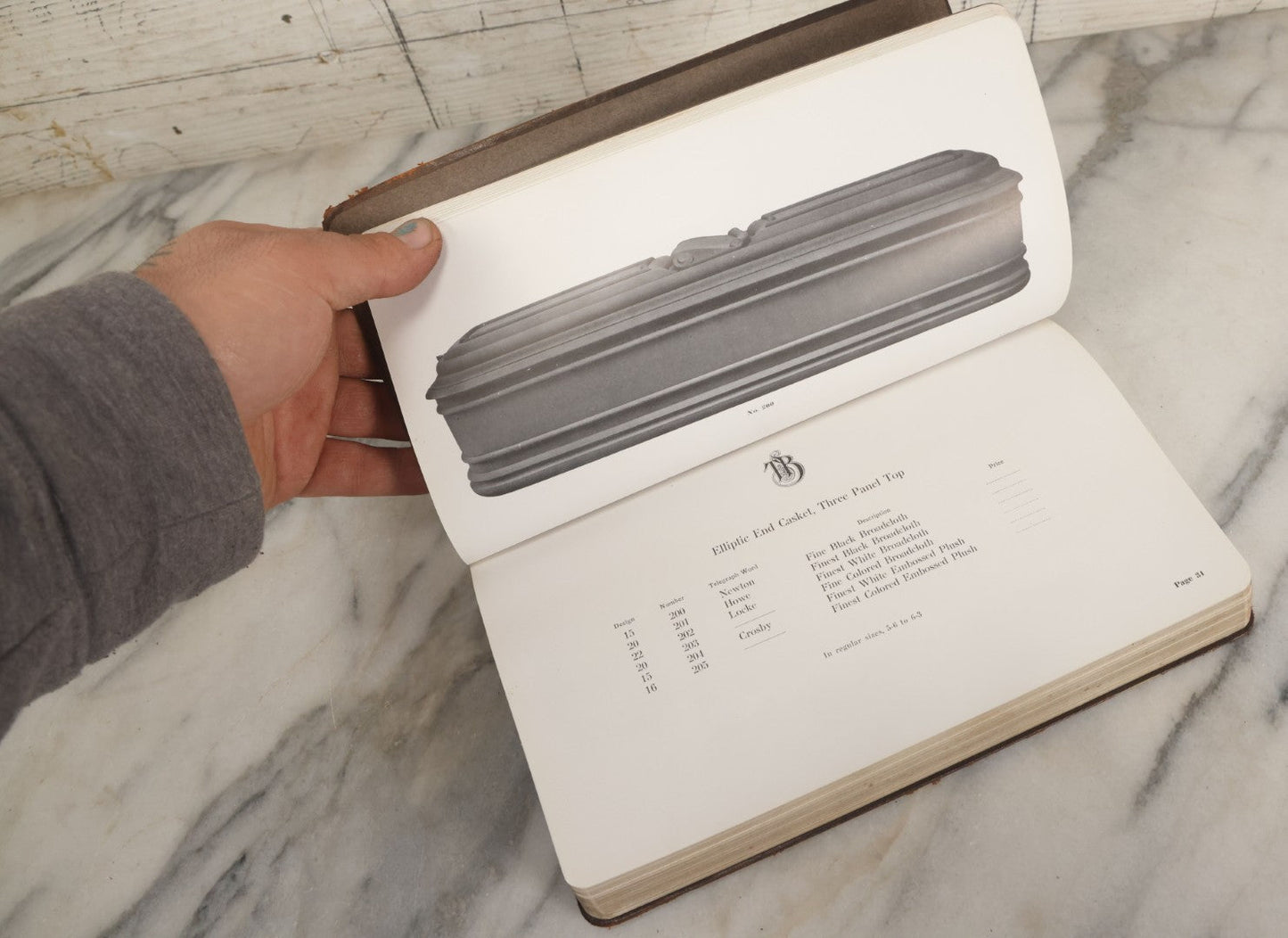 Lot 010 - Antique Thurston Bros. High Grade Burial Cases And Funeral Supplies Casket / Coffin Catalogue, Copyright 1914, South Union, Maine, Printed By Rochester Herald Co., Rochester, New York, 224 Pages