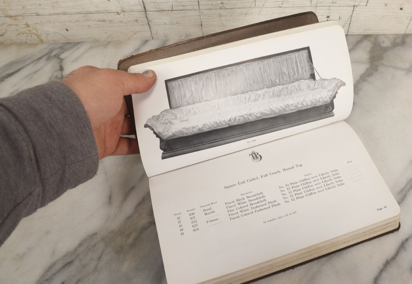 Lot 010 - Antique Thurston Bros. High Grade Burial Cases And Funeral Supplies Casket / Coffin Catalogue, Copyright 1914, South Union, Maine, Printed By Rochester Herald Co., Rochester, New York, 224 Pages