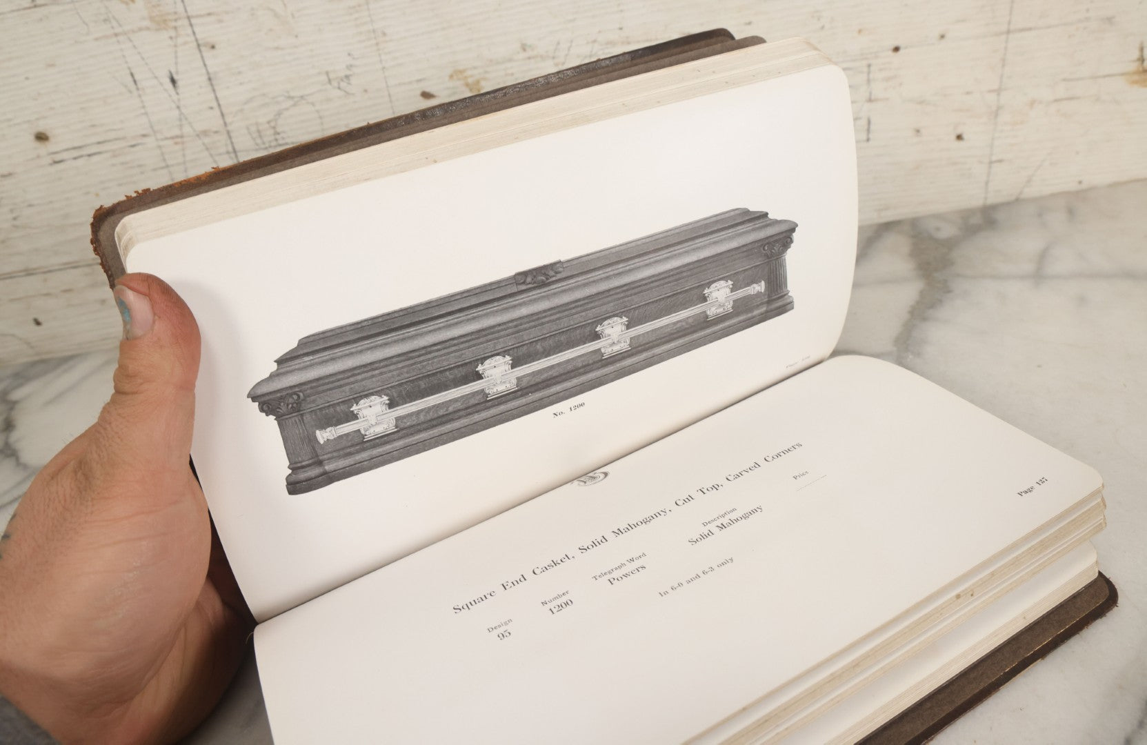 Lot 010 - Antique Thurston Bros. High Grade Burial Cases And Funeral Supplies Casket / Coffin Catalogue, Copyright 1914, South Union, Maine, Printed By Rochester Herald Co., Rochester, New York, 224 Pages