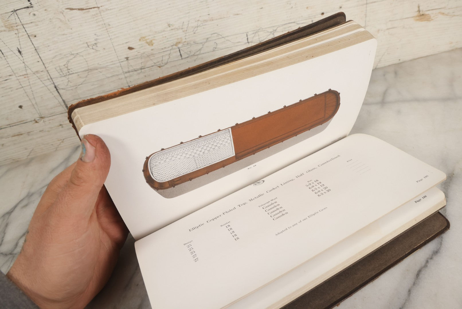 Lot 010 - Antique Thurston Bros. High Grade Burial Cases And Funeral Supplies Casket / Coffin Catalogue, Copyright 1914, South Union, Maine, Printed By Rochester Herald Co., Rochester, New York, 224 Pages