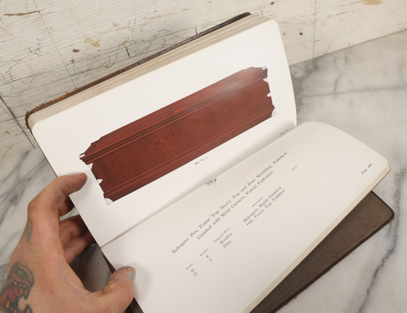 Lot 010 - Antique Thurston Bros. High Grade Burial Cases And Funeral Supplies Casket / Coffin Catalogue, Copyright 1914, South Union, Maine, Printed By Rochester Herald Co., Rochester, New York, 224 Pages