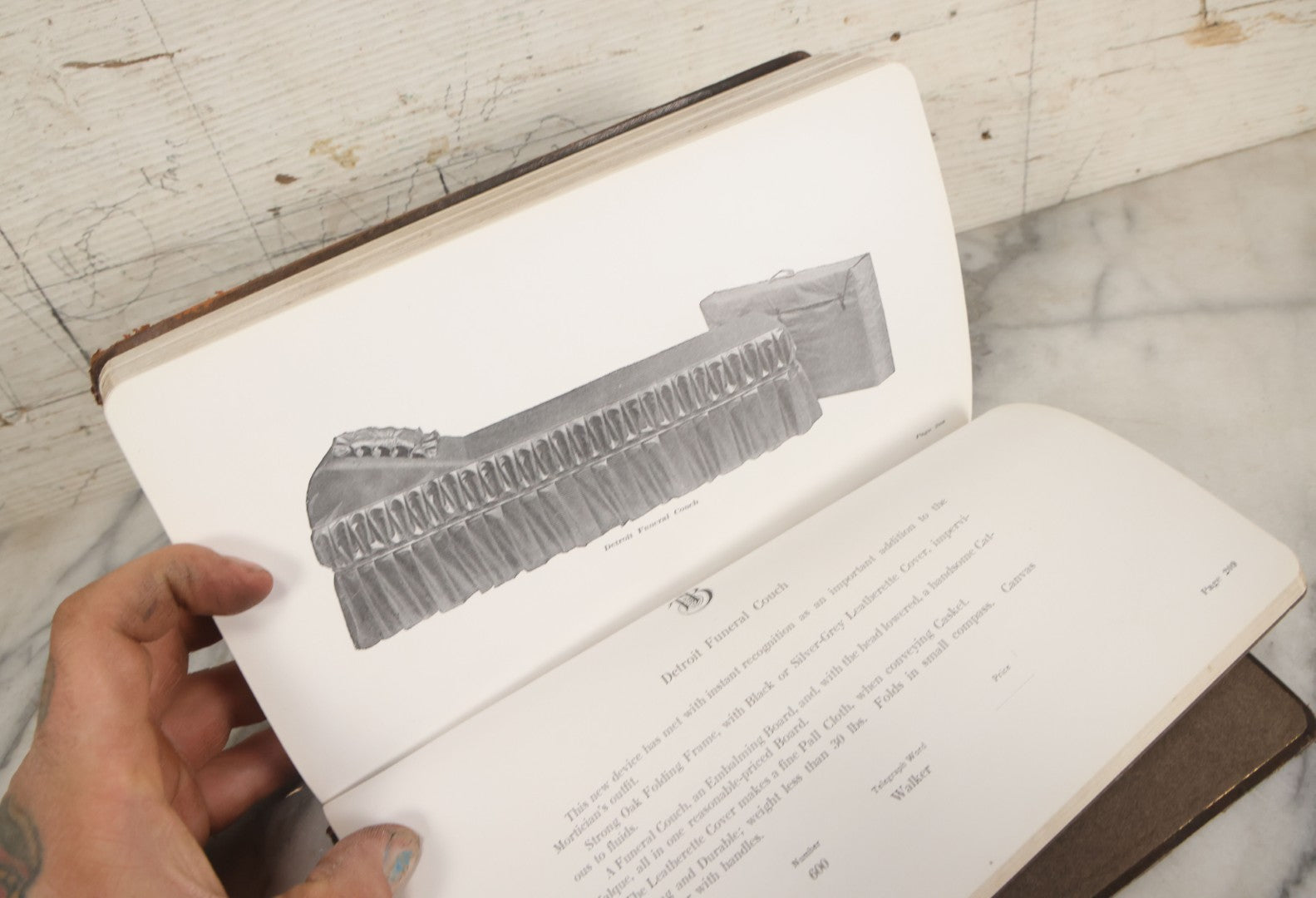 Lot 010 - Antique Thurston Bros. High Grade Burial Cases And Funeral Supplies Casket / Coffin Catalogue, Copyright 1914, South Union, Maine, Printed By Rochester Herald Co., Rochester, New York, 224 Pages