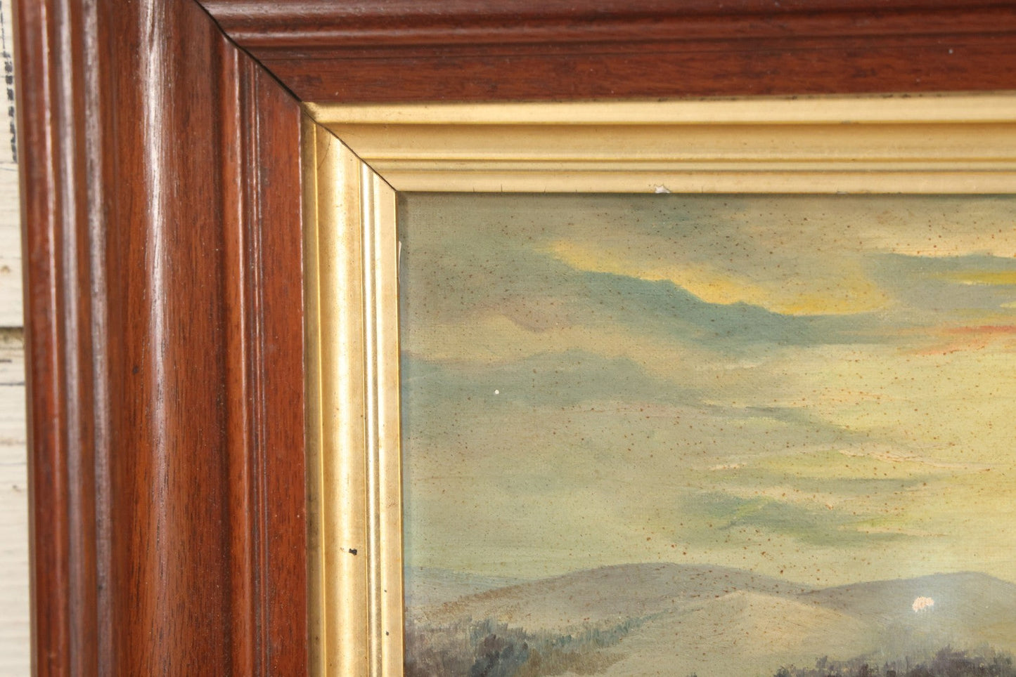 Lot 013 - Vintage Oil On Board Painting Of A Winter Country Scene In The Evening, Titled "December's Twilight," Artist Signed John B. Cabana, Jr., 1962, New Castle, New Hampshire 14-5/8" x 12-3/4"