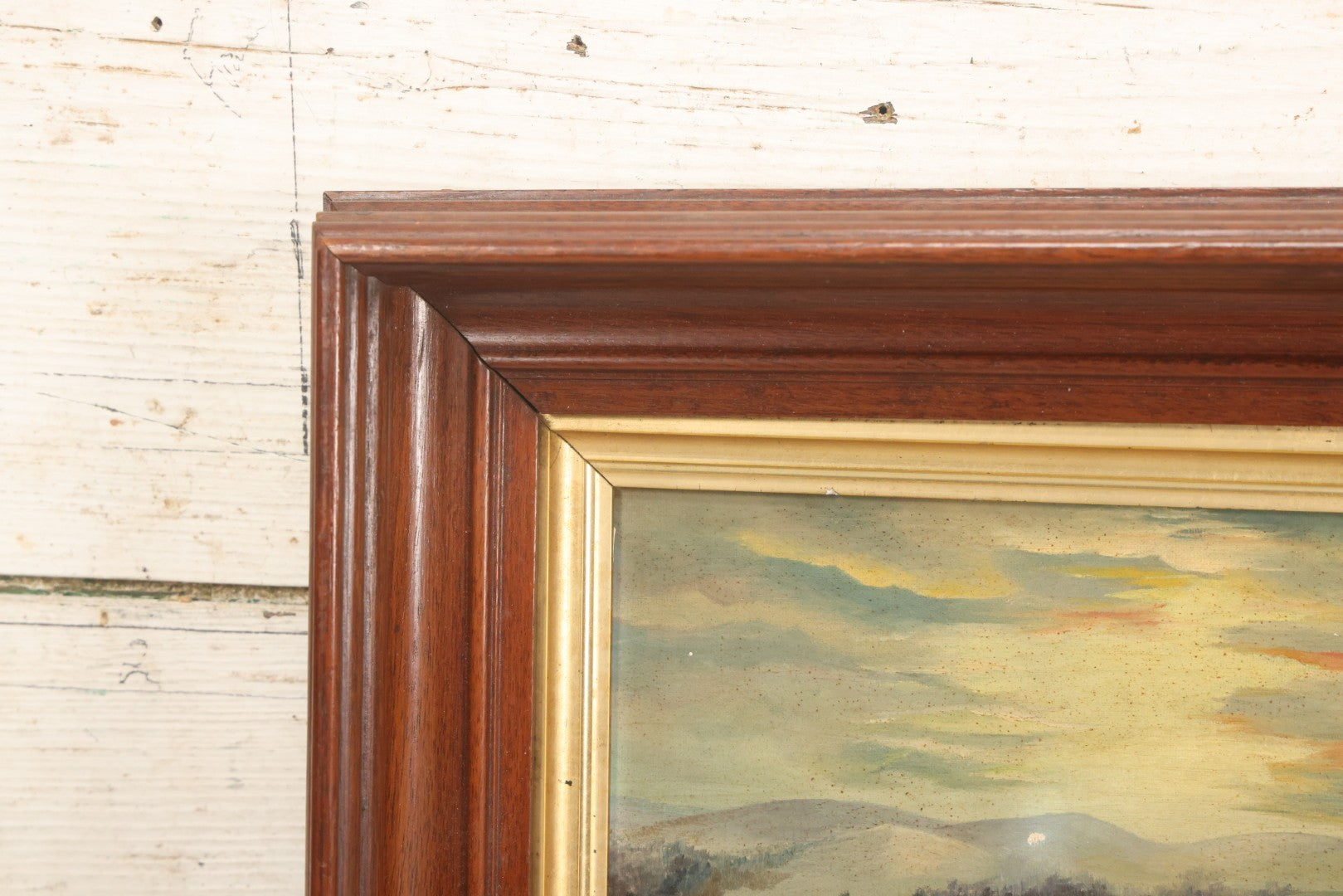 Lot 013 - Vintage Oil On Board Painting Of A Winter Country Scene In The Evening, Titled "December's Twilight," Artist Signed John B. Cabana, Jr., 1962, New Castle, New Hampshire 14-5/8" x 12-3/4"