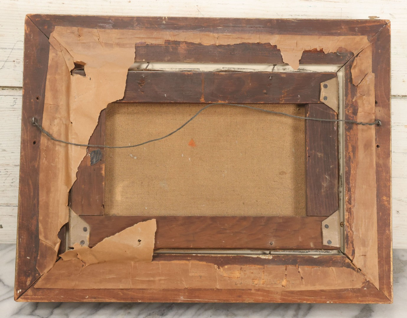 Lot 014 - Antique Oil On Canvas Painting Of A Mountainside Lake Scene With Sailboats, Building At Foot Of Mountain, Likely European, Unsigned, Circa  Mid 19th Century, 17" x 13"