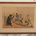 Lot 018 - Antique Hand Colored Lithograph Entitled "Bear Baiting" With Bear Eating, Baited By Dogs, Published By T. Mclean, 1820, Likely A Later Printing, In Frame, 15-3/8" x 11-3/4"
