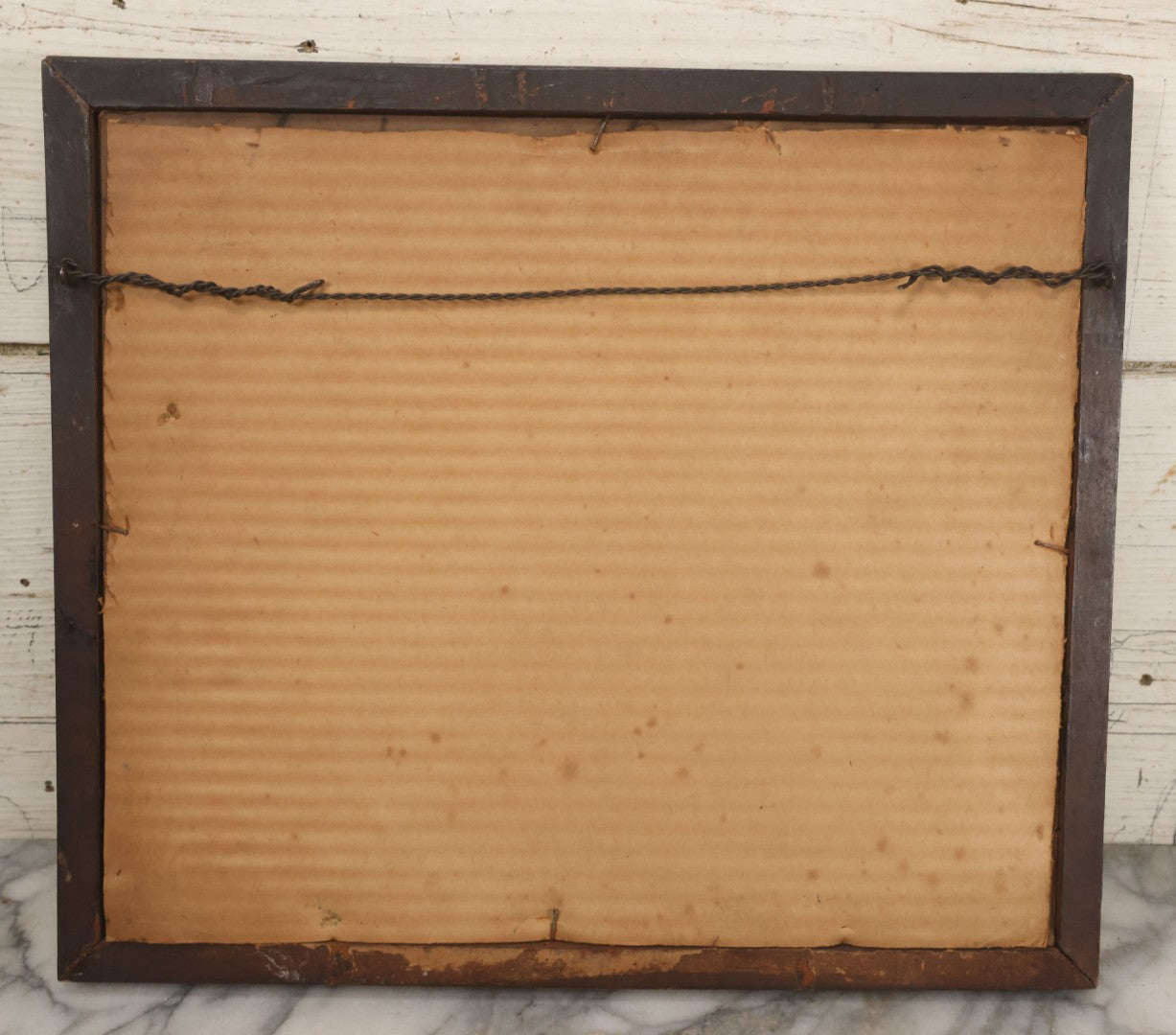 Lot 019 - Antique Boarded Photograph In Frame Of "The Steamboat Gang Of The New York," 1915, Occupational Photos Of Navy Sailors On Dock, With Tools Of The Trade, Other Workers In Background, U.S.S. New York (BB-34), 15-1/2" x 13-1/2"