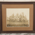 Lot 020 - Antique Boarded Photograph In Frame Of "The 'Wrecking Crew' Of The New York," 1915, Occupational Photo Of Navy Sailors Posing On Ship, With Tools Of The Trade, U.S.S. New York (BB-34), 15-5/8" x 13-5/8"