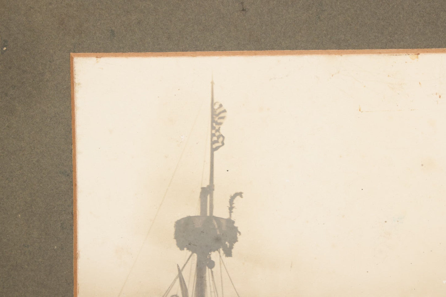 Lot 022 - Antique Boarded Photograph Of The Aftermath Of The Sinking Of The U.S.S. Maine, Havana Harbor, Cuba, 1898, Event That Sparked The Spanish-American War, 17" x 13-1/4"