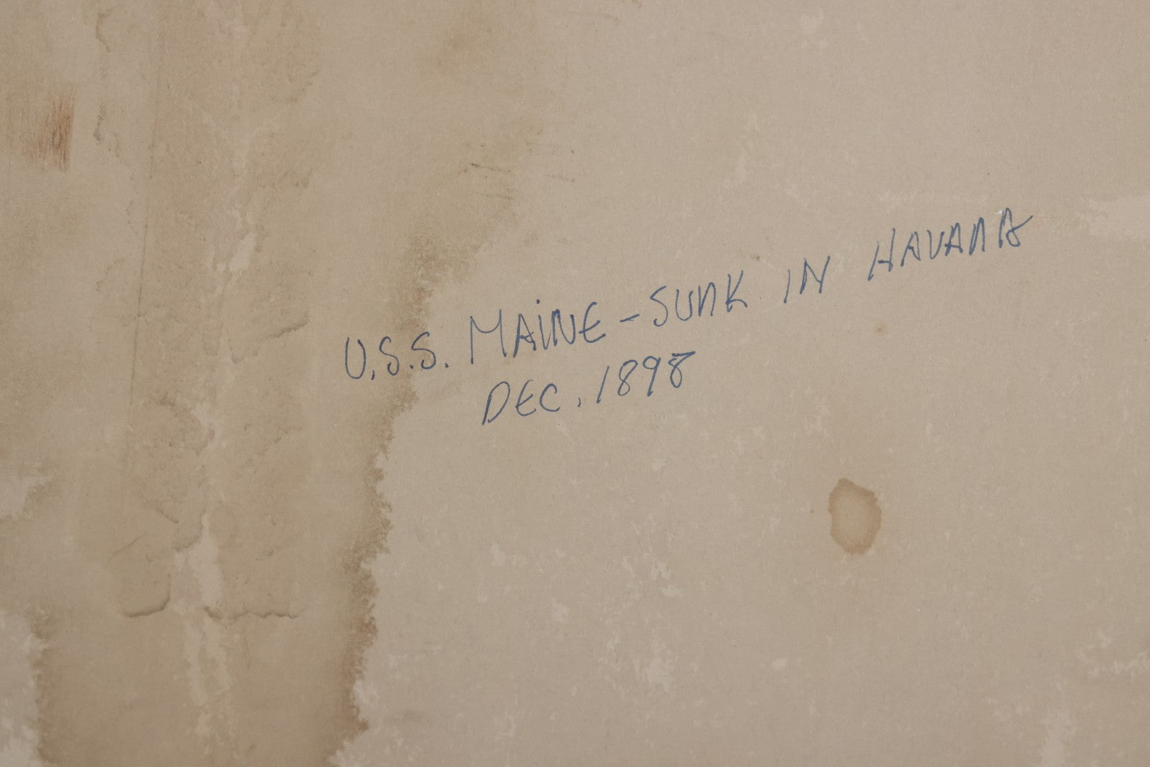 Lot 022 - Antique Boarded Photograph Of The Aftermath Of The Sinking Of The U.S.S. Maine, Havana Harbor, Cuba, 1898, Event That Sparked The Spanish-American War, 17" x 13-1/4"