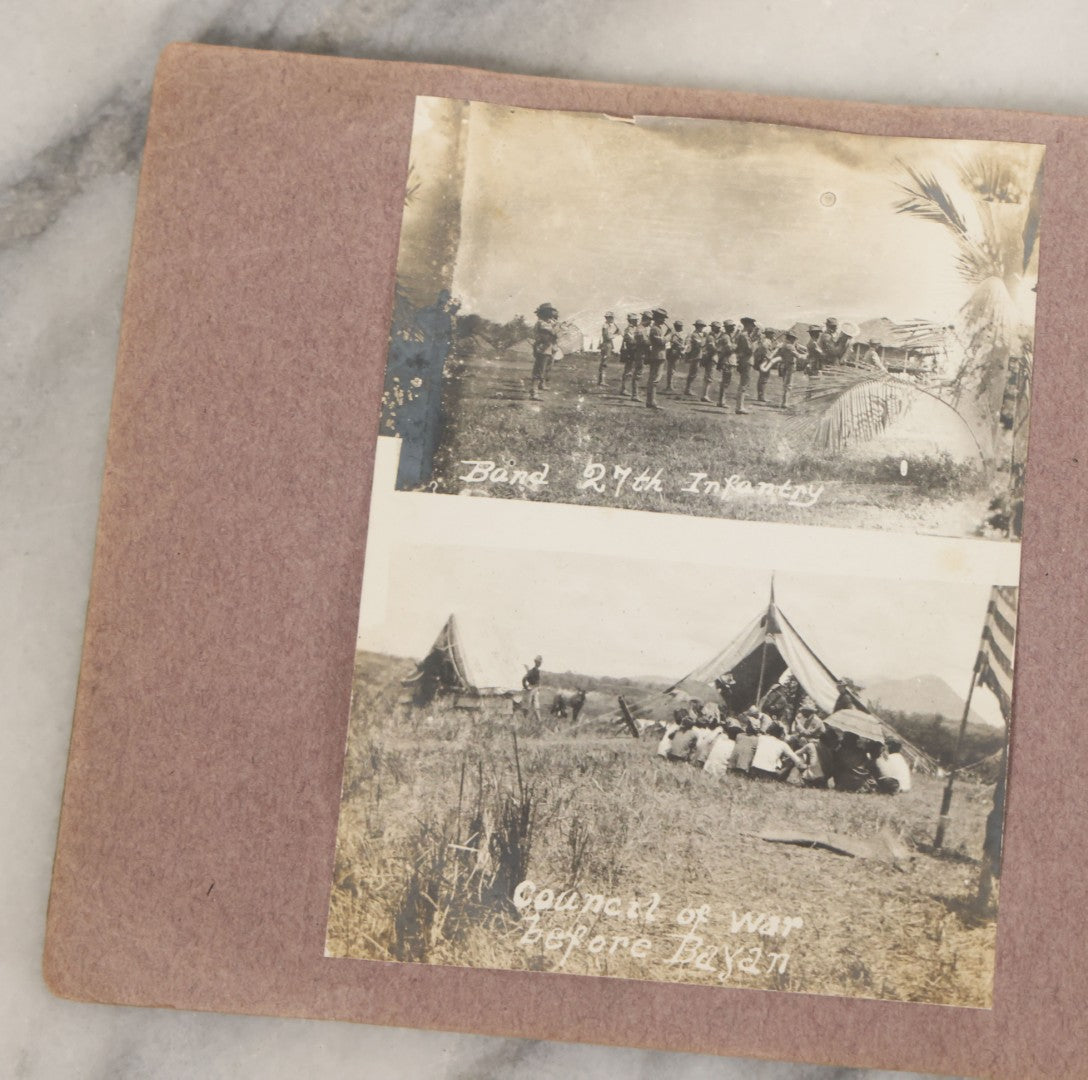 Lot 023 - Antique Photograph Booklet Album Of Photographs Of The Battle Of Bayan, Island Of Mindanao, Philippines, 1902, With 26 Photos