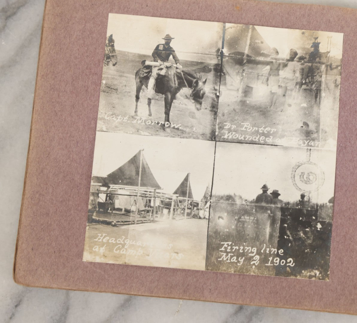 Lot 023 - Antique Photograph Booklet Album Of Photographs Of The Battle Of Bayan, Island Of Mindanao, Philippines, 1902, With 26 Photos