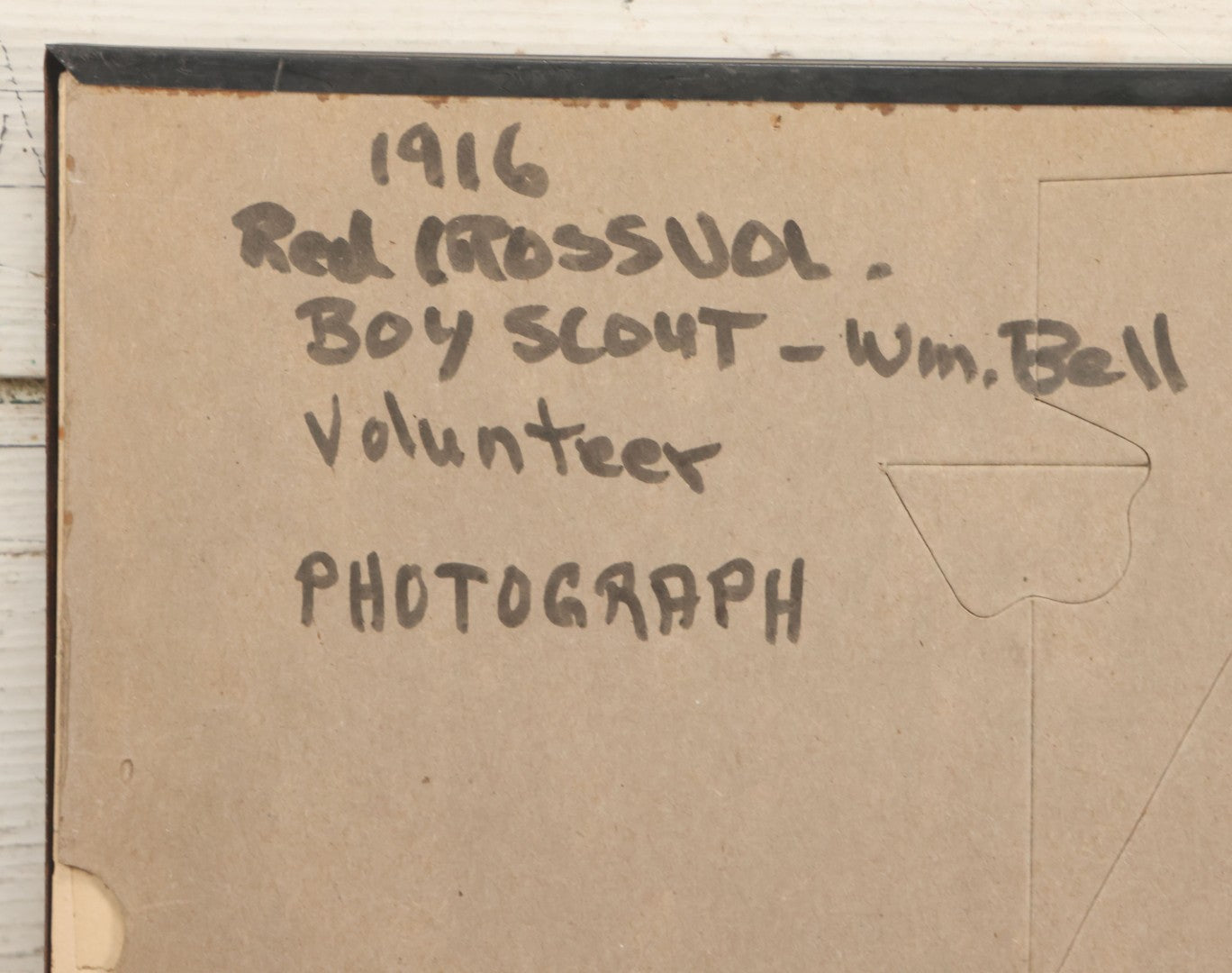 Lot 024 - Antique Framed Photograph Of Red Cross Volunteers Soliciting Donations, Support, Including Boy Scout Identified As William Bell, Circa 1916, 14-1/8" x 11-1/4"