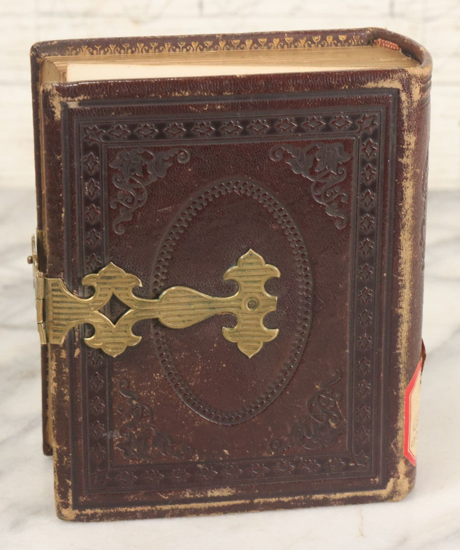Lot 030 - Antique 19th Century Family Photo Album With Photographs Of The Dickerman, Palmer, And Mayhew Family, With 25 Carte De Visite C.D.V. Photographs And 10 Tintype Photographs, Note Binding Wear, Loosening