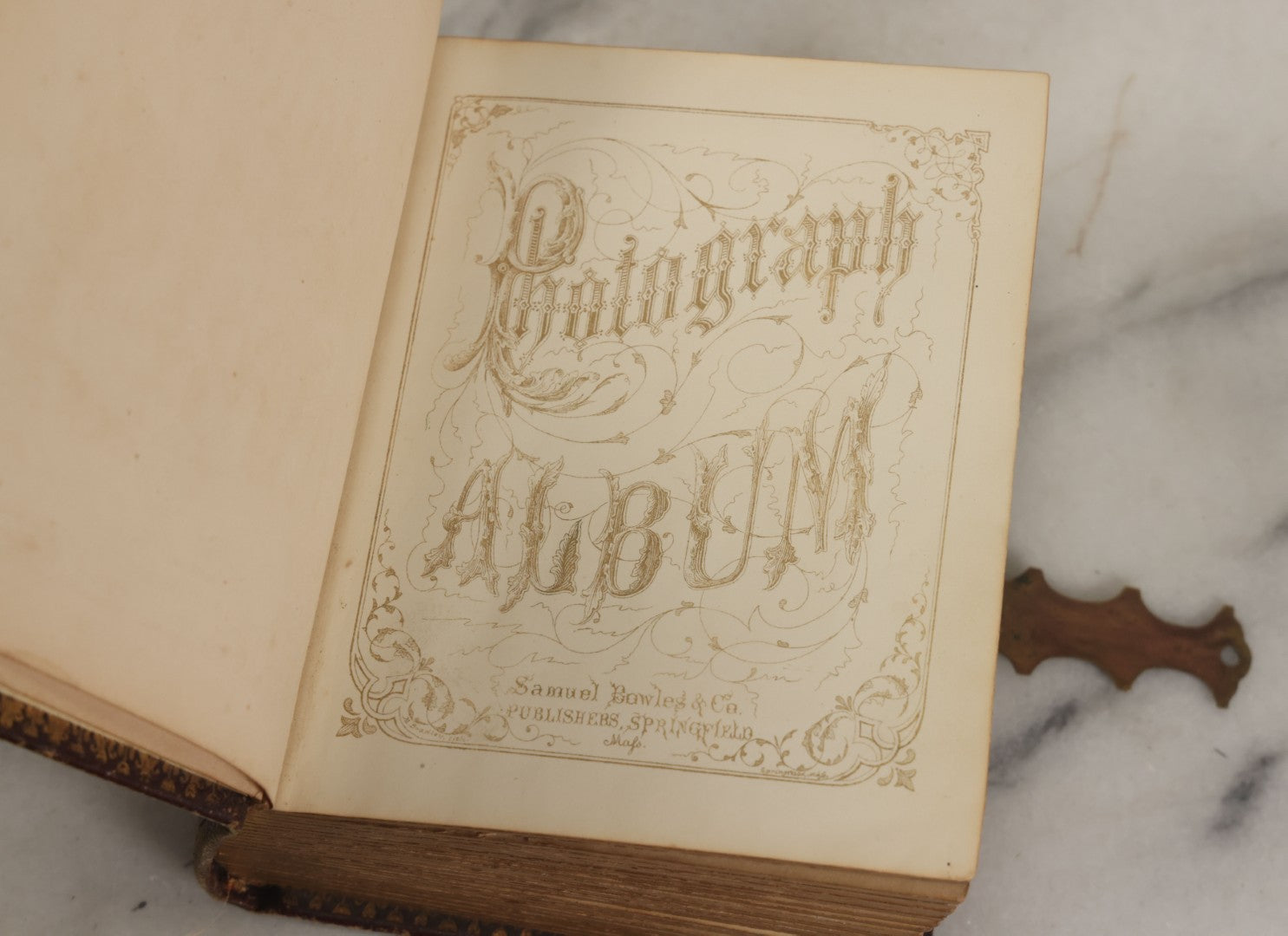 Lot 030 - Antique 19th Century Family Photo Album With Photographs Of The Dickerman, Palmer, And Mayhew Family, With 25 Carte De Visite C.D.V. Photographs And 10 Tintype Photographs, Note Binding Wear, Loosening