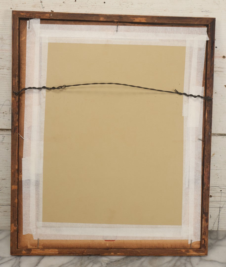 Lot 034 - Antique Print In Frame Of "The Three Fates" Of Greek Mythology, Who Spin, Measure And Cut The Thread Of Life, 15" x 18", Note Loss, Wear