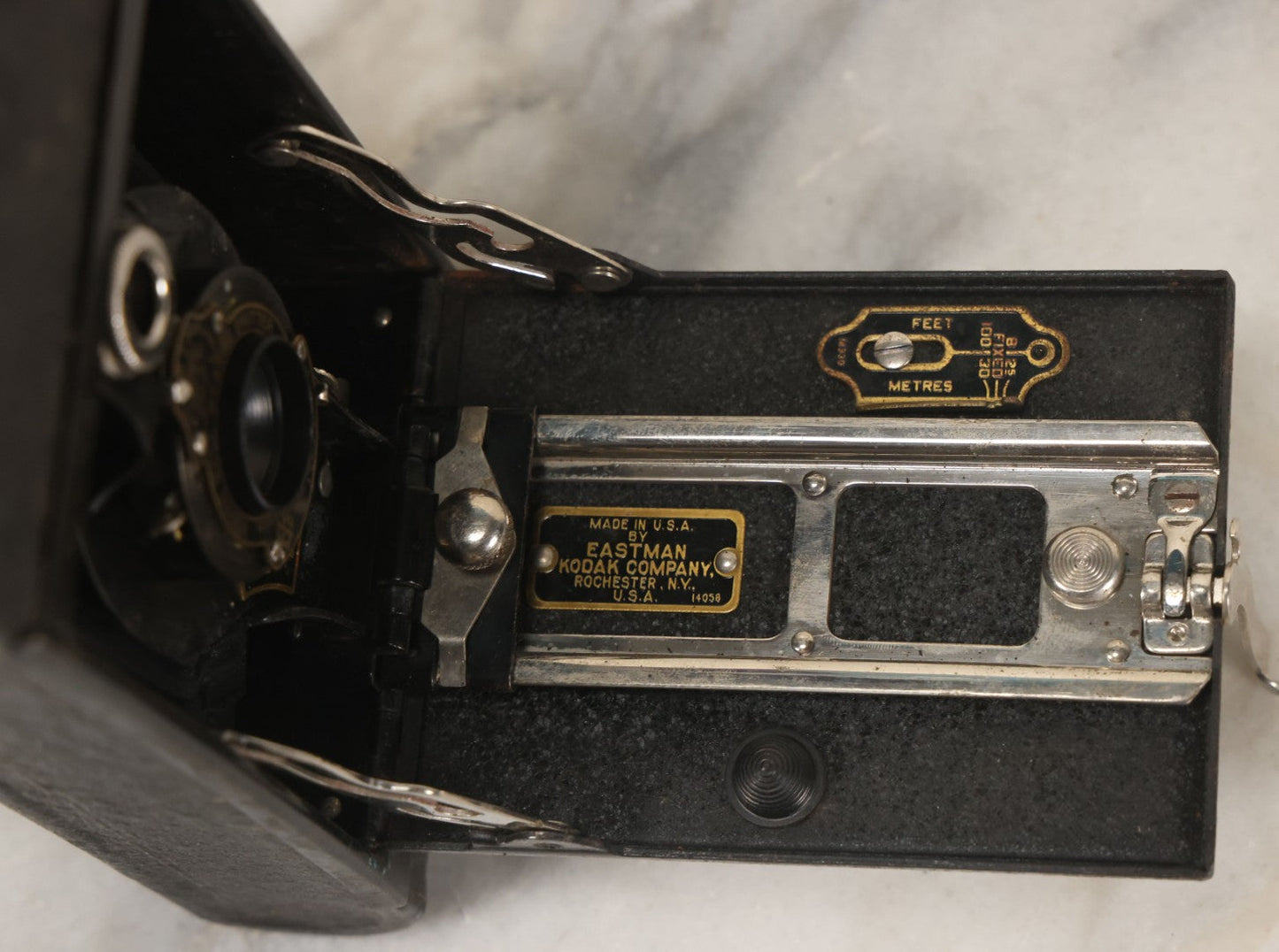 Lot 036 - Antique Kodak No. 2 Folding Autographic Brownie Film Camera In Original Box With Paperwork