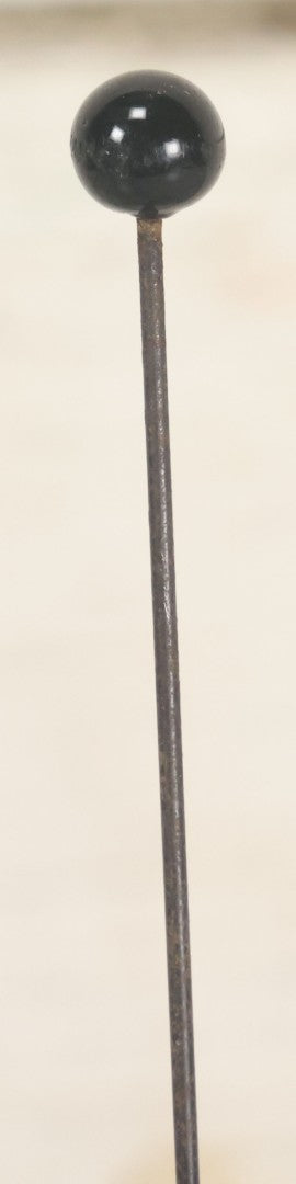 Lot 040 - Grouping Of Twelve Antique Hat Pins And Two Porcelain Hat Pin Holders, Including Some With Sterling, Blue Gem, Art Nouveau, And More