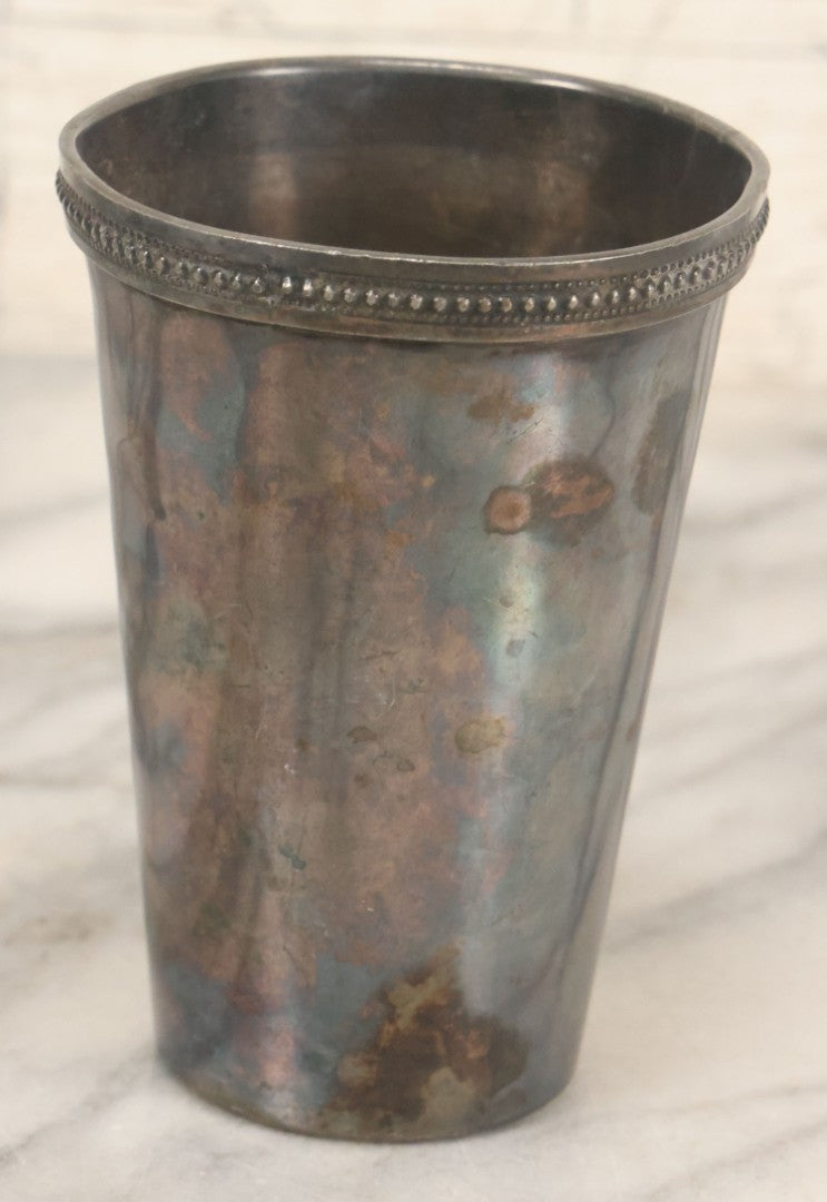 Lot 044 - Antique Silver Plate Presentation Drinking Cup With Engraving, "From Gus To Hen"