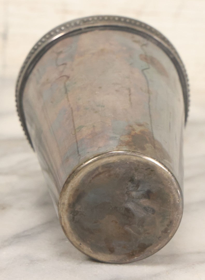 Lot 044 - Antique Silver Plate Presentation Drinking Cup With Engraving, "From Gus To Hen"