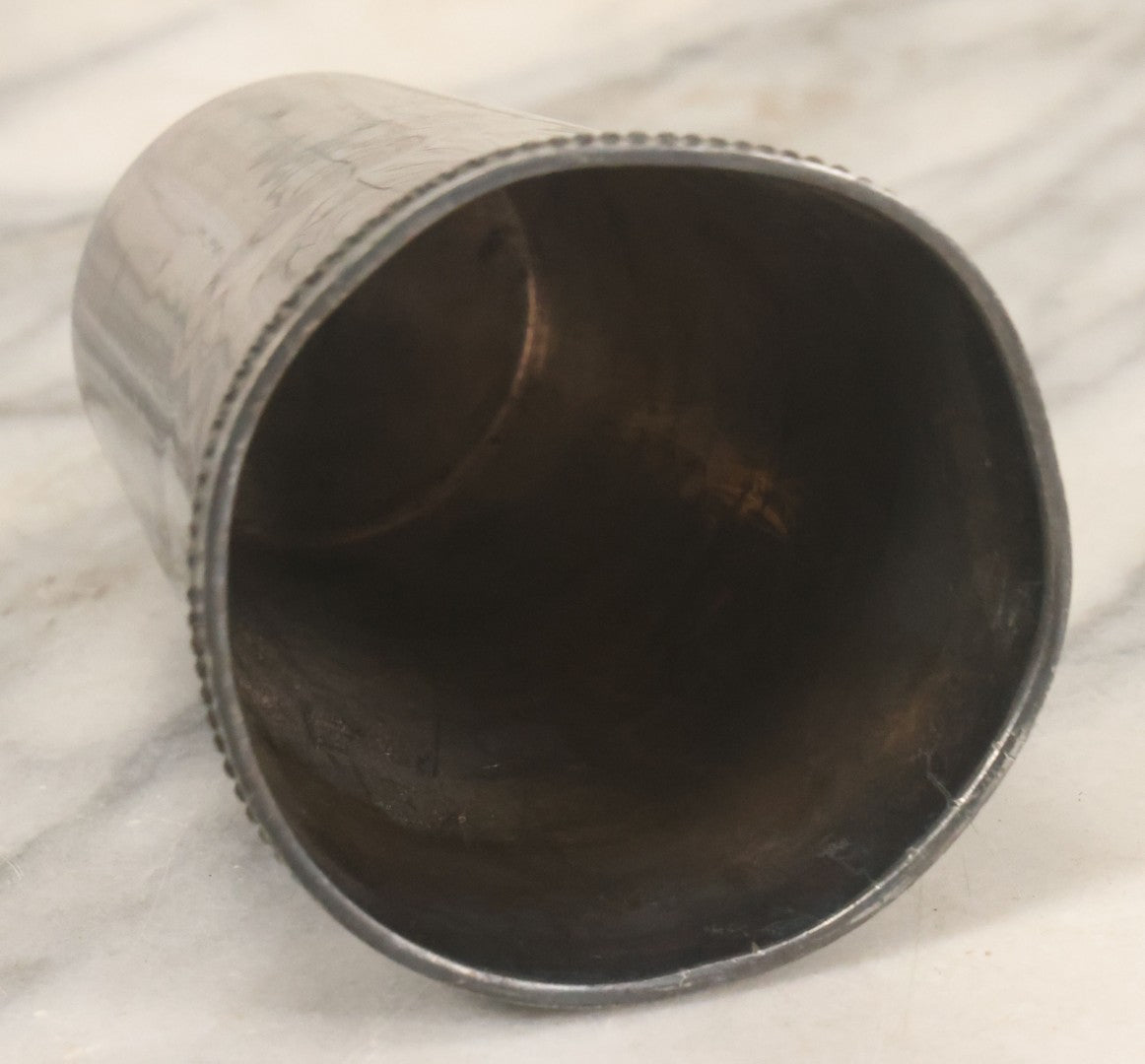 Lot 044 - Antique Silver Plate Presentation Drinking Cup With Engraving, "From Gus To Hen"