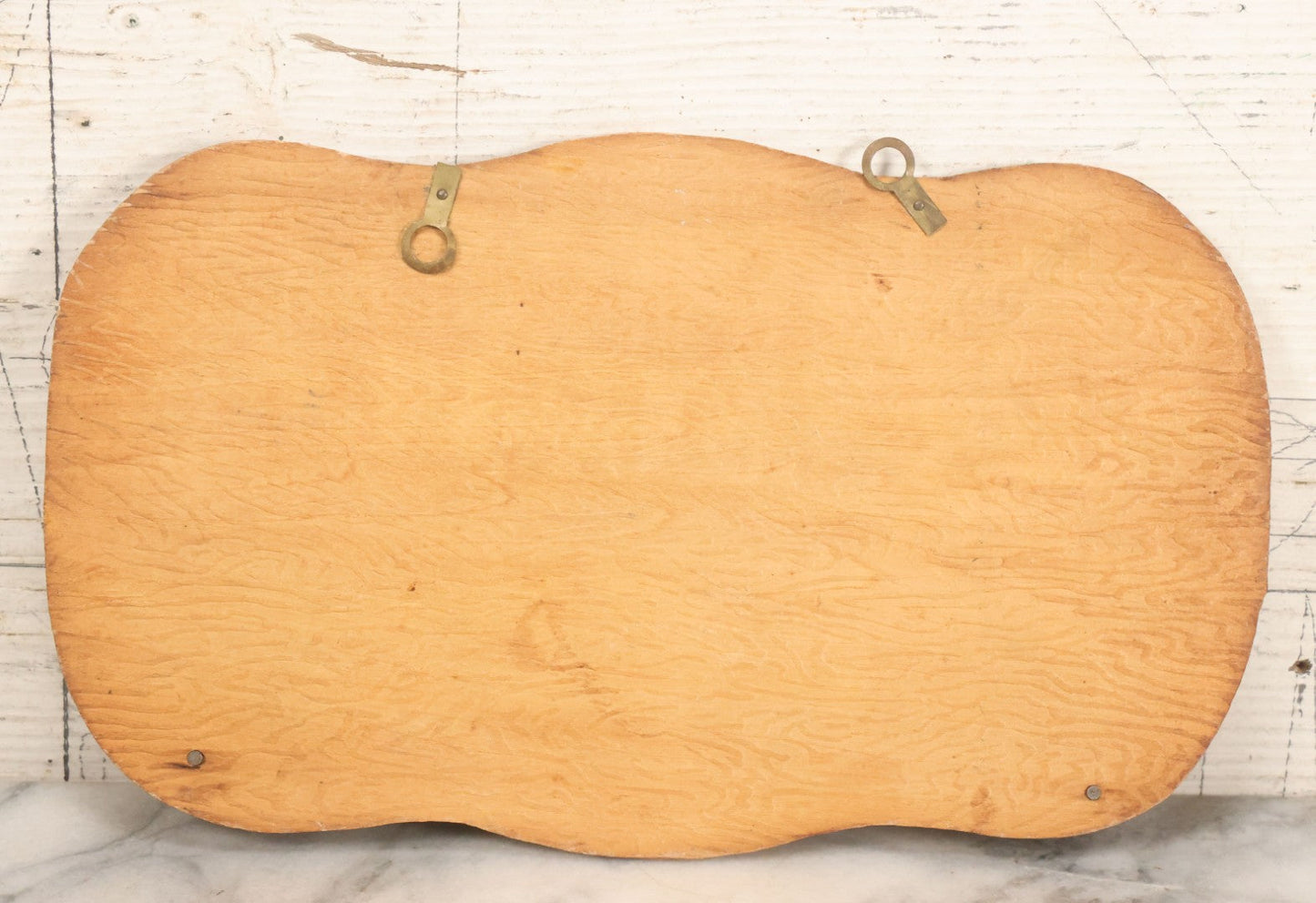 Lot 049 - Antique "Over The Fence" Flemish Art Pyrography Wood Burned Tie Rack With Baseball Home Run Scene, Note Missing Dowel To Hold Ties