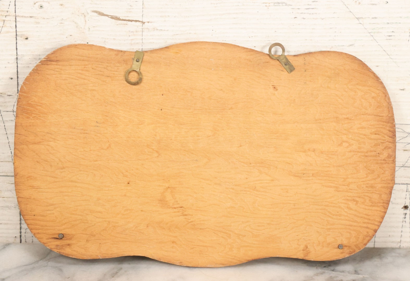 Lot 049 - Antique "Over The Fence" Flemish Art Pyrography Wood Burned Tie Rack With Baseball Home Run Scene, Note Missing Dowel To Hold Ties