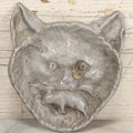 Lot 052 - Vintage Cast Aluminum Cat With Dead Mouse In Its Mouth Trinket Dish, Change Dish, Catch All, Unmarked