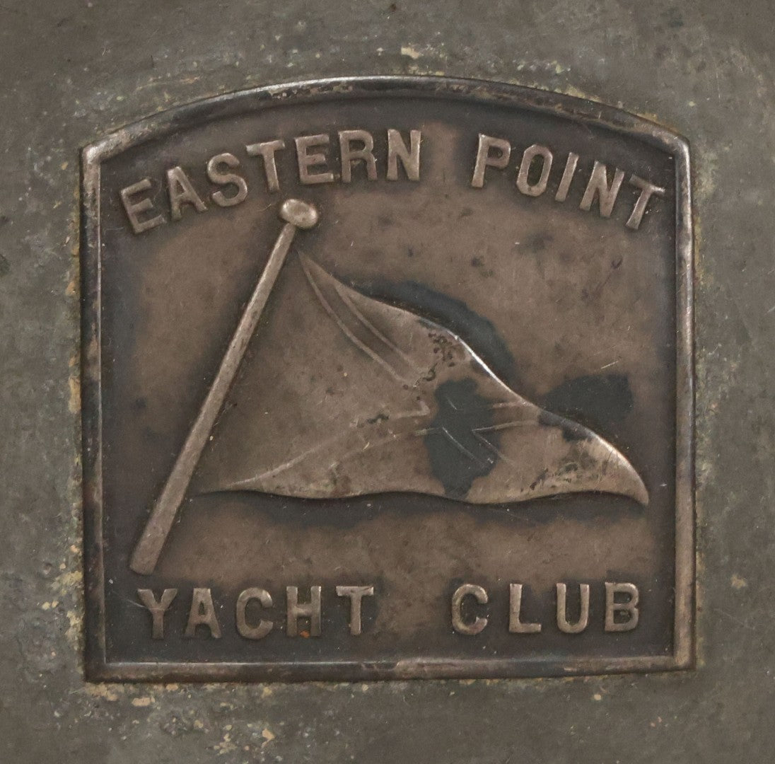 Lot 054 - Vintage Pewter Sailing Trophy, "Chowder Race" 1930, Cat Class, First Prize, Eastern Point Yacht Club, Manufactured By Mayflower Pewter, No. 3222