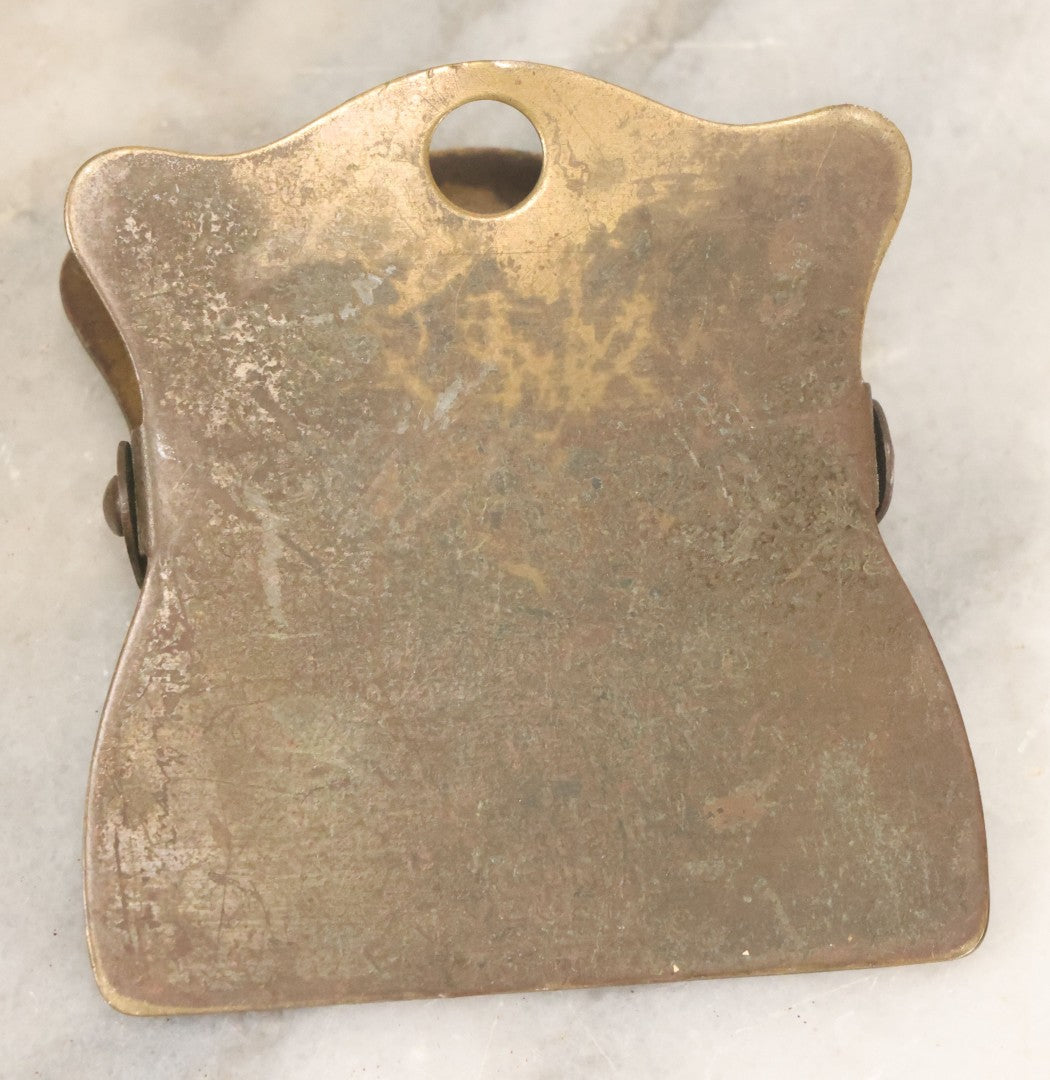 Lot 056 - Antique Brass Advertising Clip For Dorchester Mutual Fire Insurance Company, Boston, Massachusetts, By E.V. Yeuell Co.