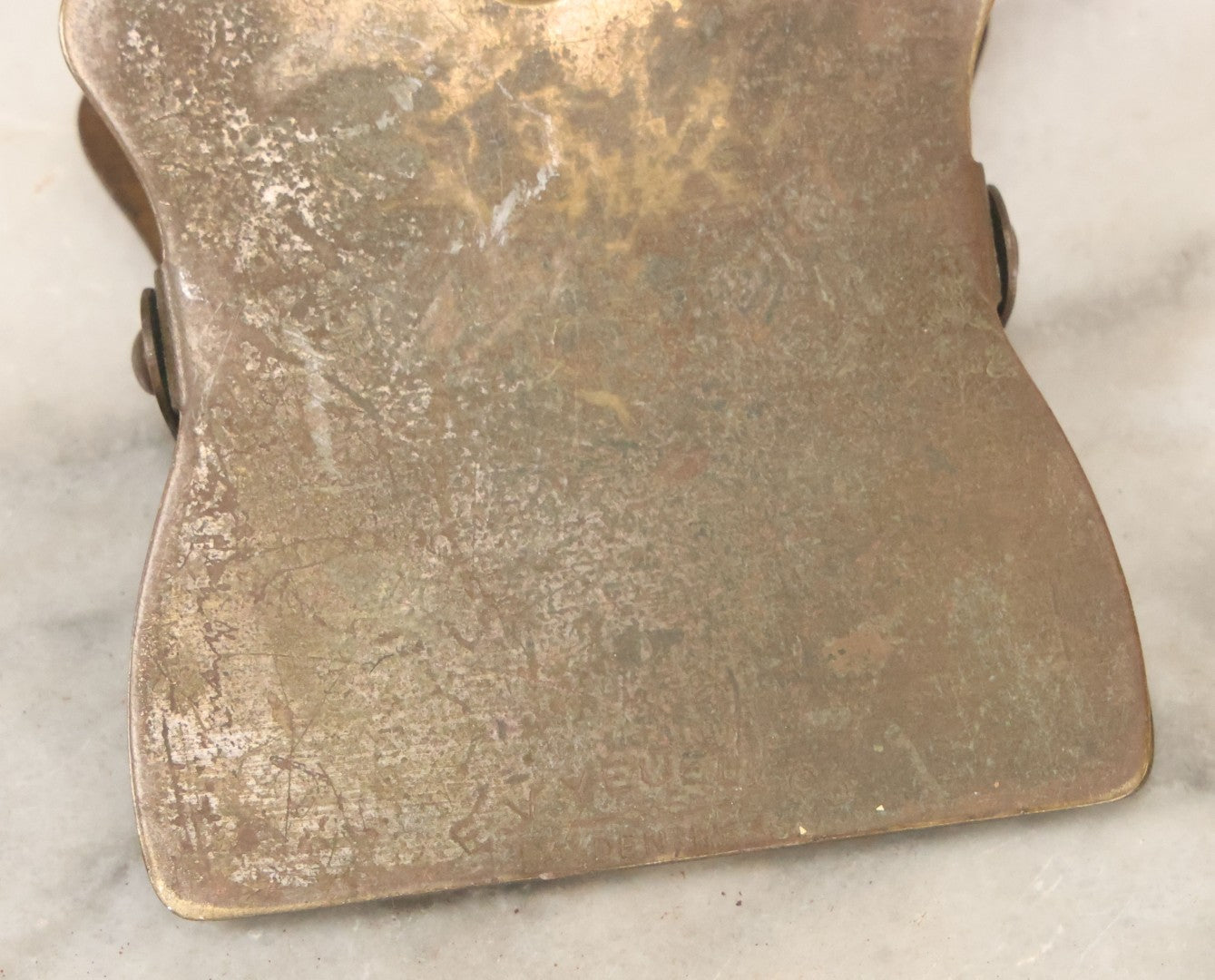 Lot 056 - Antique Brass Advertising Clip For Dorchester Mutual Fire Insurance Company, Boston, Massachusetts, By E.V. Yeuell Co.