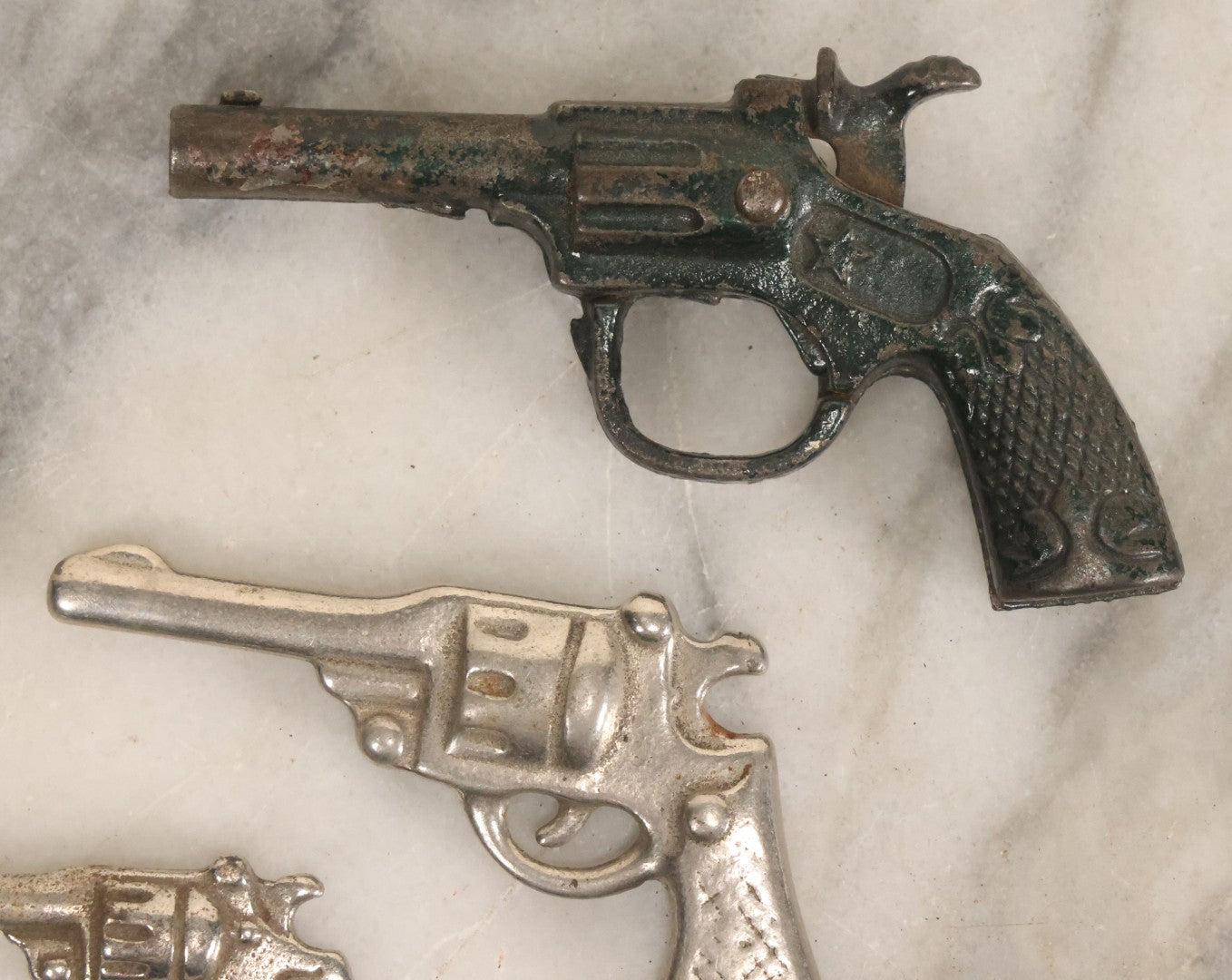 Lot 060 - Grouping Of Three Vintage Die Cast Metal Miniature Toy Guns, Pistols, Including Pal, Others