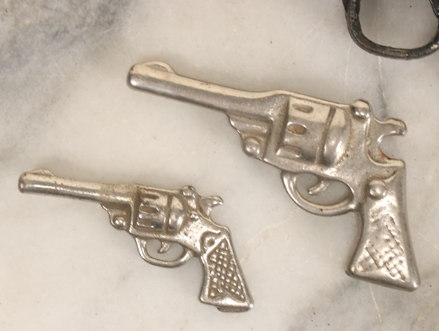 Lot 060 - Grouping Of Three Vintage Die Cast Metal Miniature Toy Guns, Pistols, Including Pal, Others