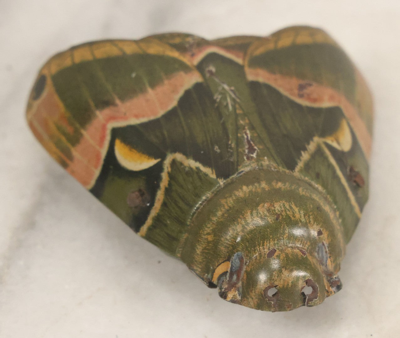 Lot 062 - Antique Tin Lithograph Silk Moth "Cynthia" Friction Toy By Animate Toy, Circa 1916, Note Non Working, Needs Repair
