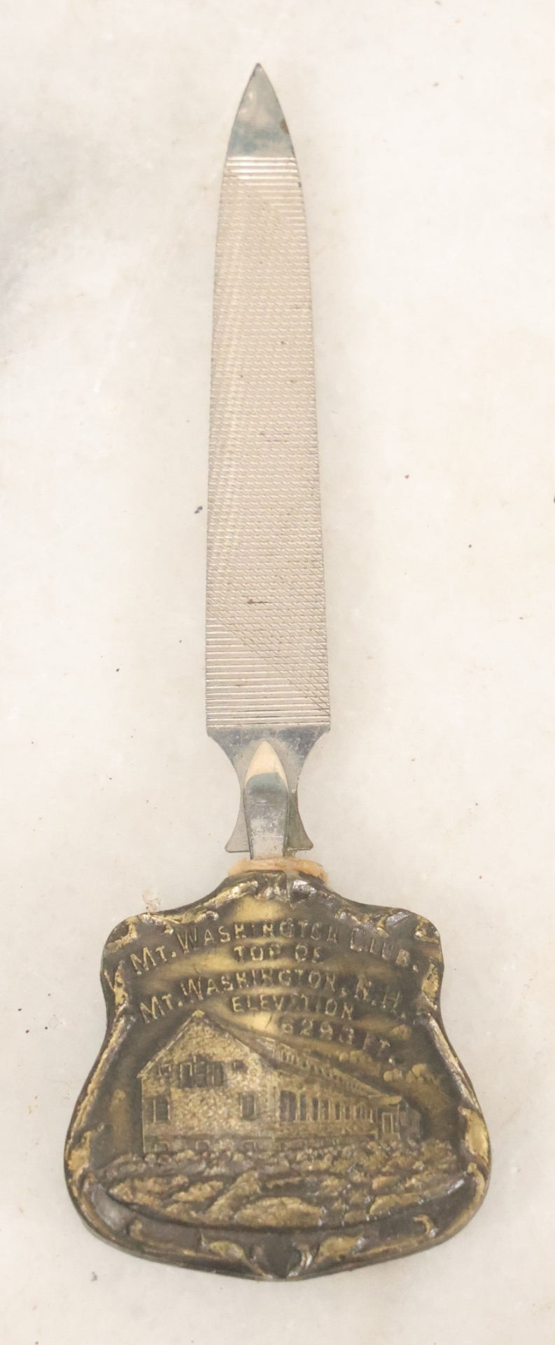 Lot 064 - Antique Souvenir Nail File From Jacob's Ladder, Mount Washington Railroad, And The Mount Washington Club, White Mountains, New Hampshire